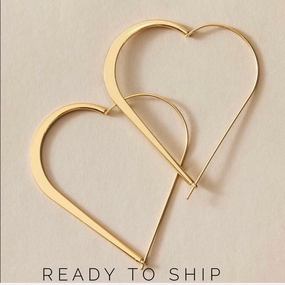 Heart hoop earrings - Picture 6 of 6